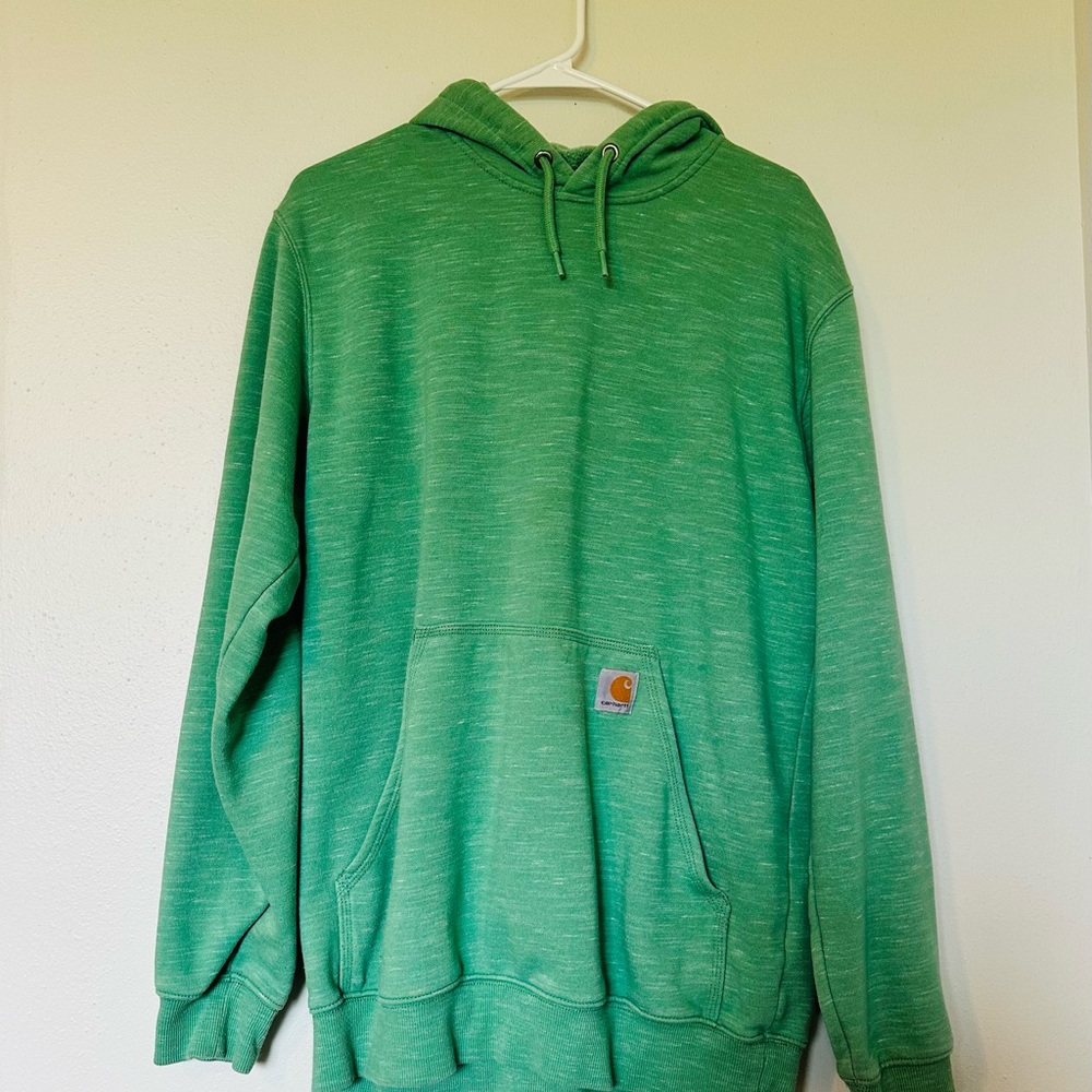 Carhartt Green Sweatshirt with Ribbed Cuffs
